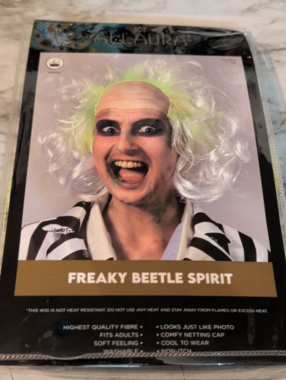 ALLAURA FREAKY BEETLEJUICE SPIRIT ADULT SIZE WIG